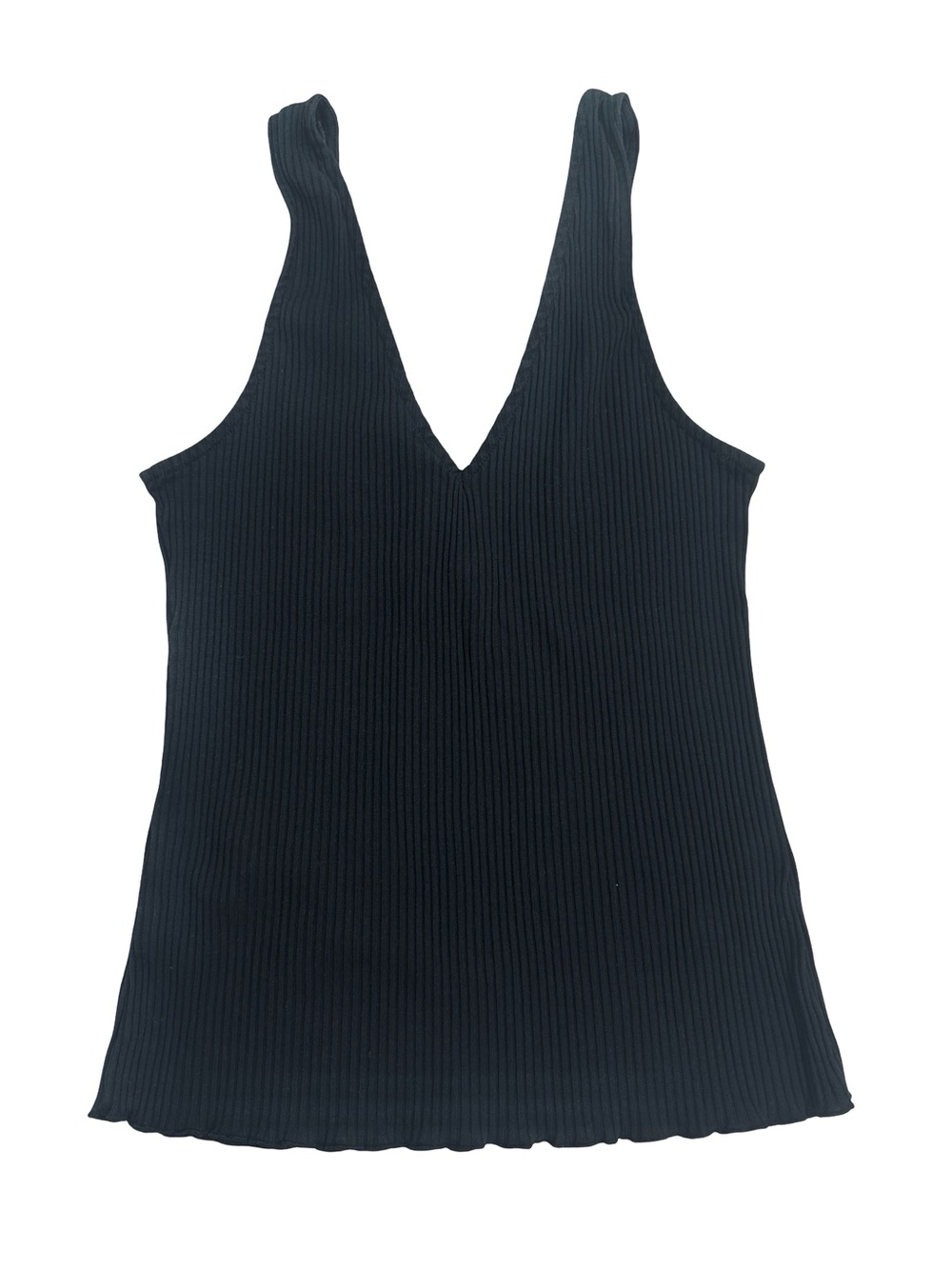 H&M Black Ribbed V-Neck Button Tank - Picture 3 of 3